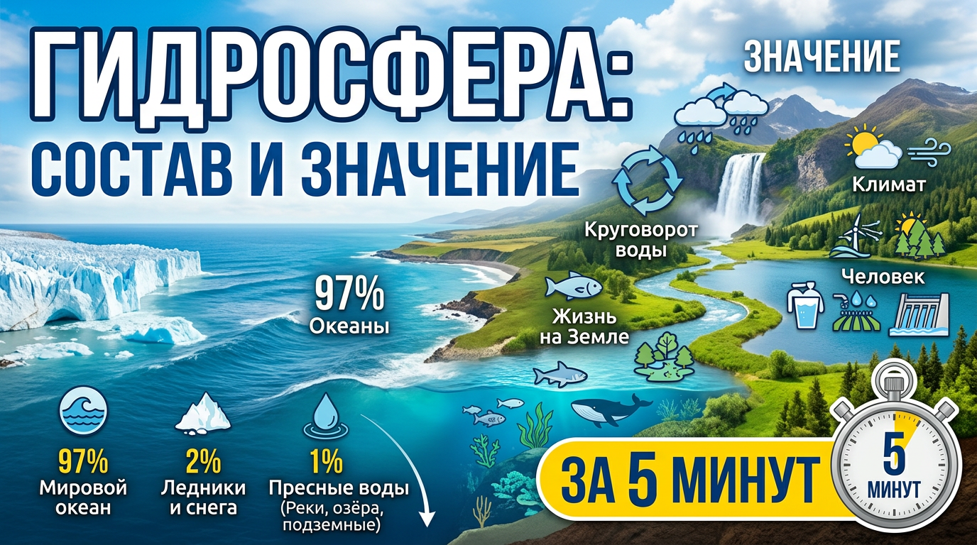 Гидросфера: состав и значение