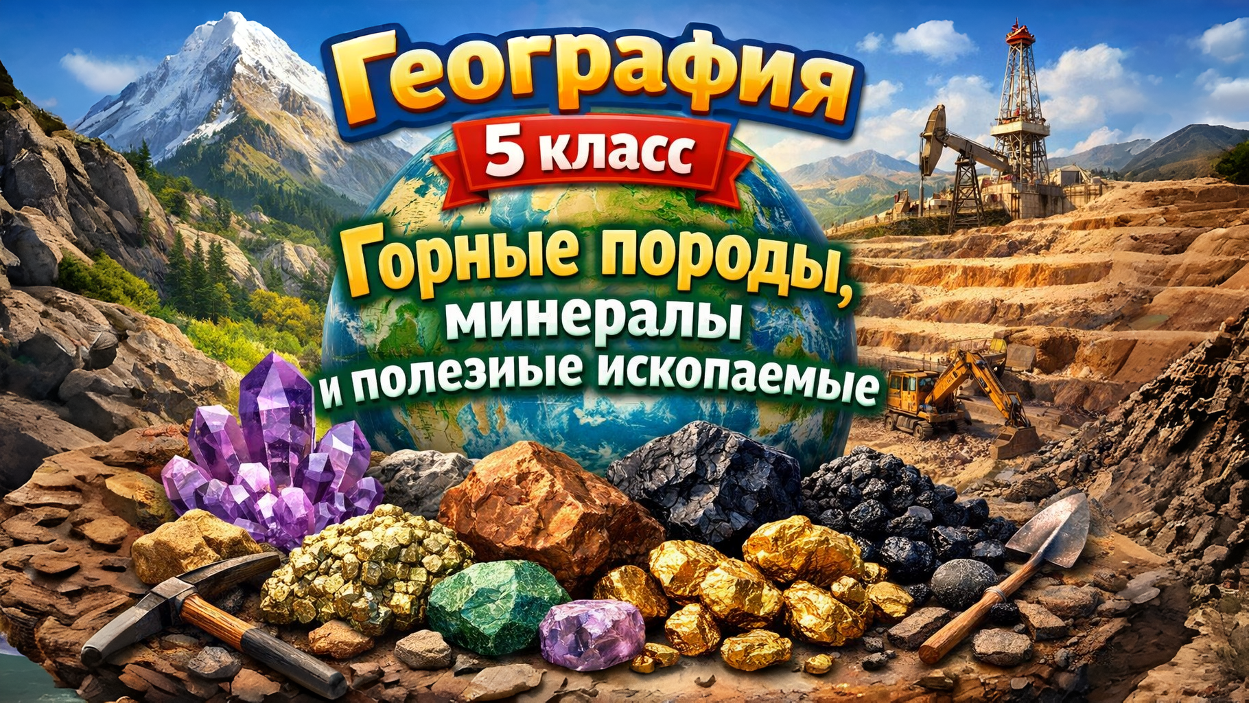 Горные породы, минералы и полезные ископаемые
