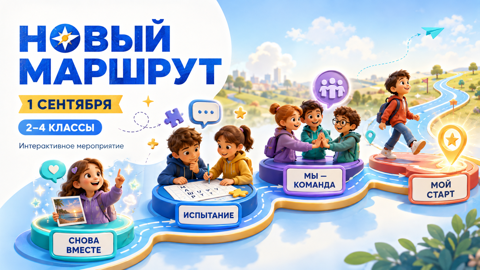 Новый маршрут - 1 сентября для 2–4 классов