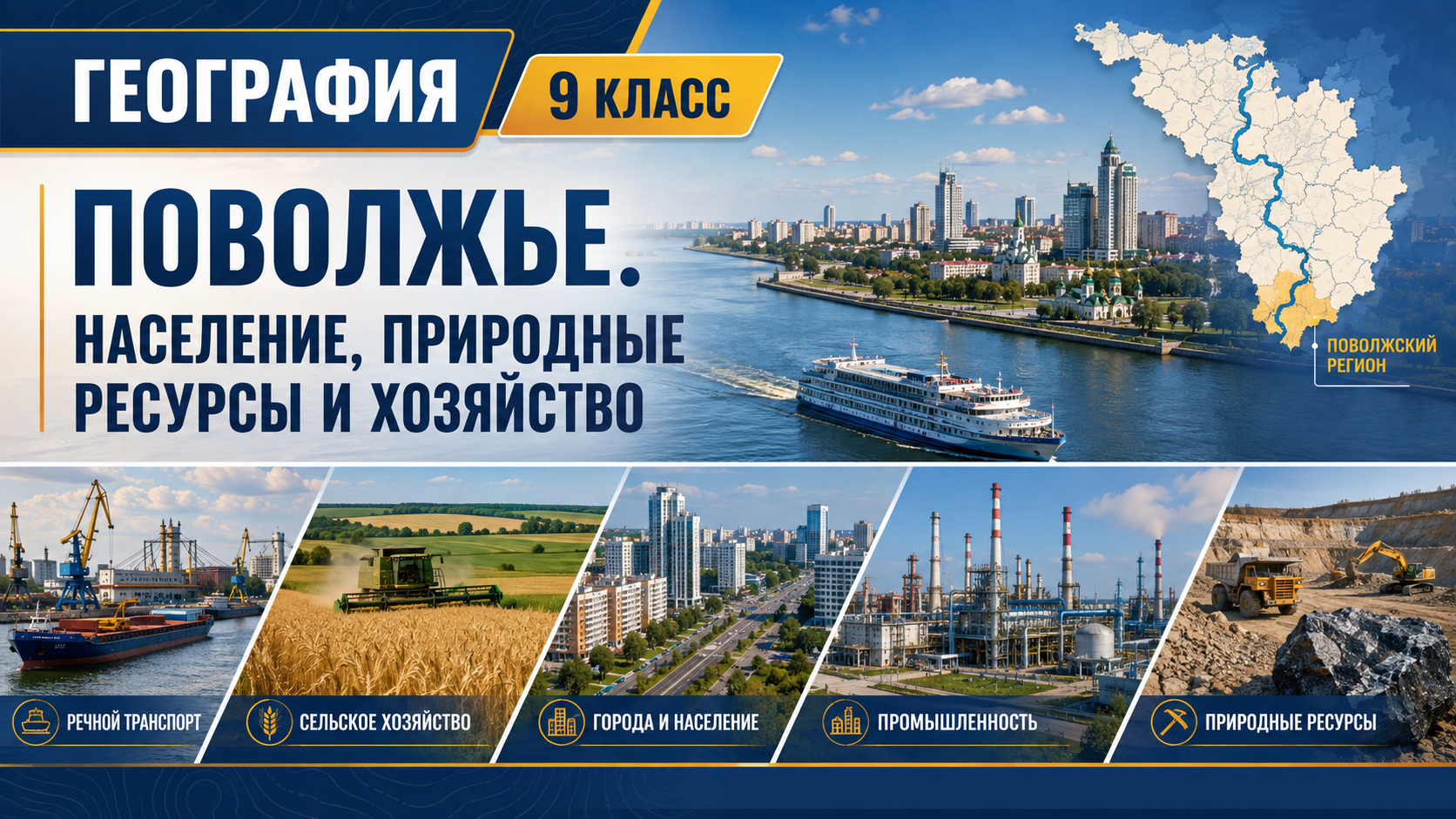 Поволжье. Население, природные ресурсы и хозяйство