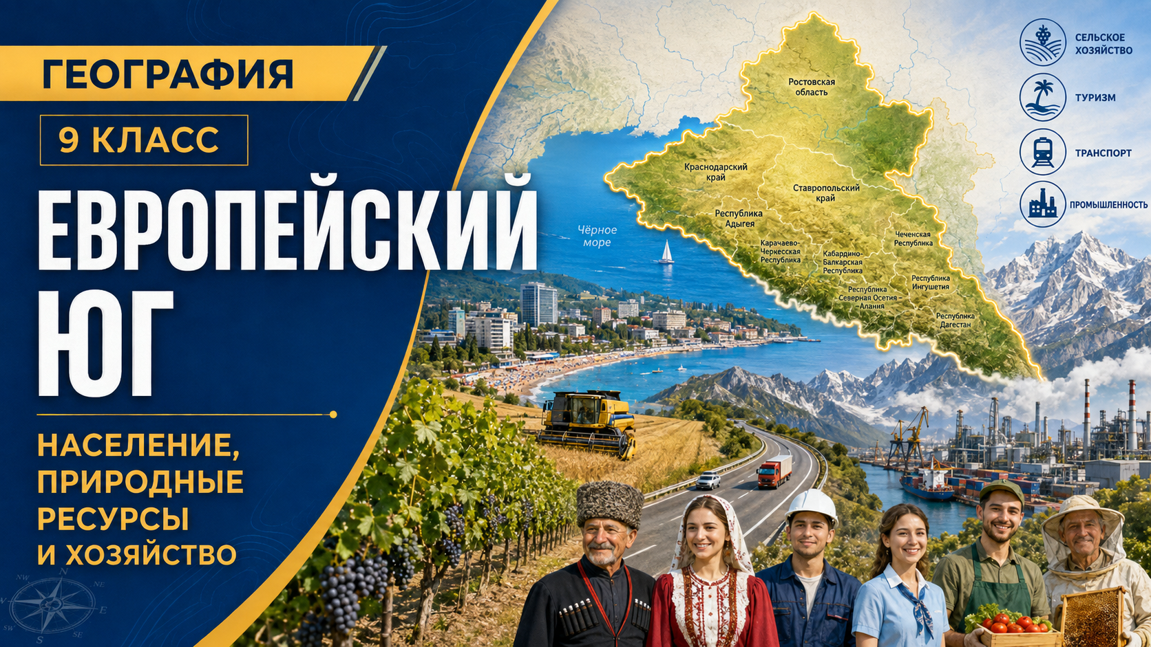 Европейский юг. Население, природные ресурсы и хозяйство