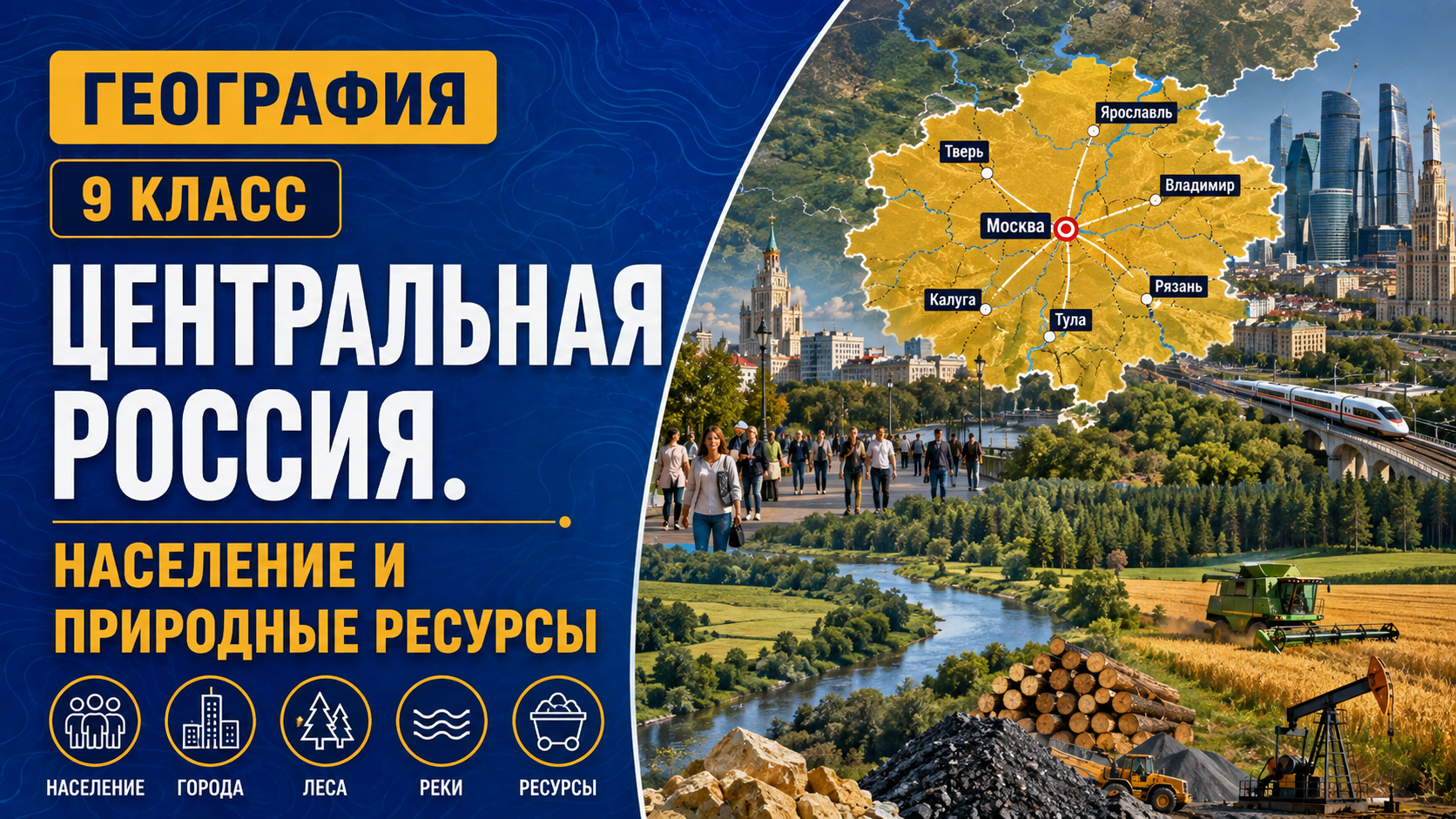 Центральная Россия. Население и природные ресурсы
