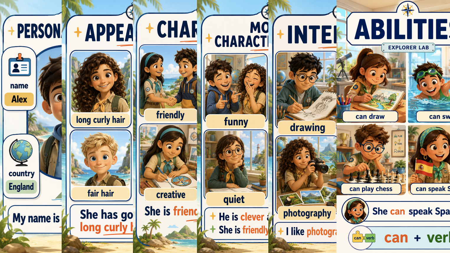 Explorer Portrait Lab: Visual Vocabulary Cards