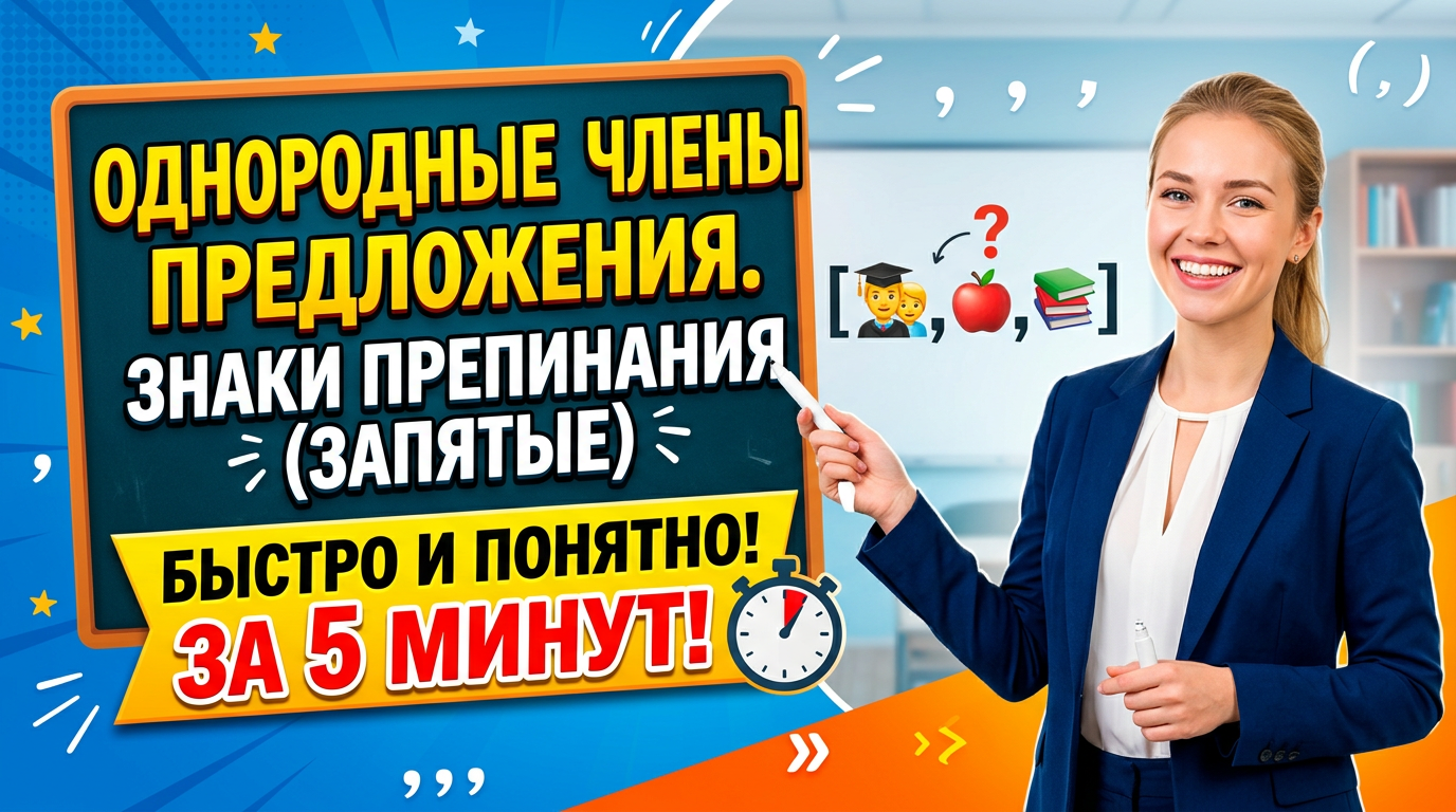 Однородные члены предложения. Знаки препинания при однородных членах